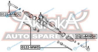 0122-MWD Тяга рулевая | перед правлев
