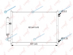 RC-0016 Радиатор кондиционера с осушителем