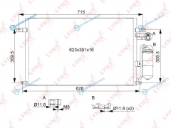 RC-0032 Радиатор кондиционера с осушителем