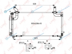 RC-0455 Радиатор кондиционера с осушителем