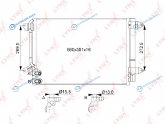RC-0528 Радиатор кондиционера с осушителем