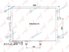 RC-0332 Радиатор кондиционера с осушителем