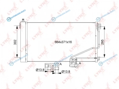 RC-0320 Радиатор кондиционера с осушителем