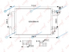 RC-0353 Радиатор кондиционера с осушителем