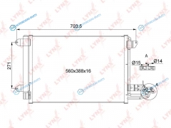 RC-0105 Радиатор кондиционера с осушителем