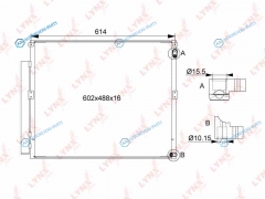 RC-0491 Радиатор кондиционера с осушителем