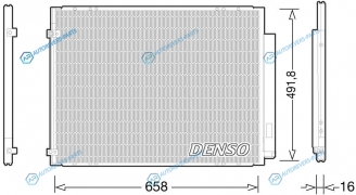 DCN51010 Радиатор кондиционера DENSO