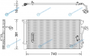 DCN02027 Радиатор кондиционера DENSO