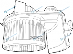 DEA23004 Вентилятор обдува салона DENSO