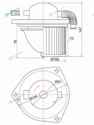 ST-74150-76K10 Мотор отопителя салона SUZUKI GRAND VITARA 05- LHD