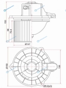 ST-97112-1C000 Мотор отопителя салона HYUNDAI ACCENT 99-GETZ 05-