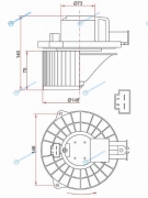 ST-7801A502 Мотор отопителя салона MITSUBISHI PAJERO 07-