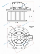 ST-97113-2P000 Мотор отопителя салона KIA SORENTO 09-SPORTAGE 10-HYUNDAI IX35 10-