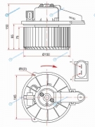 ST-4B1820021B Мотор отопителя салона AUDI A6 97-04