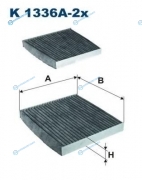 K1336A-2X Фильтр салона угольный