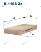 K1198-2X Фильтр салонный HONDA