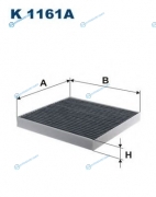 K1161A Фильтр салона угольный