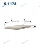 K1178 Фильтр салонный DAEWOO (CHEVROLET)