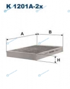 K1201A-2x Фильтр салона угольный
