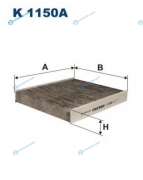 K1150A Фильтр салона угольный