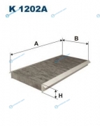K1202A Фильтр салона угольный