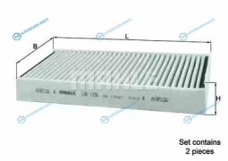 LAK 1156S Фильтр салона угольный