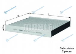 LAK 467S Фильтр салона угольный