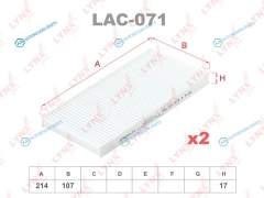 LAC-071 Фильтр салона (2шт)