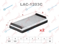 LAC-1203C Фильтр салона угольный (2шт)