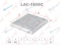 LAC-1600C Фильтр салона угольный