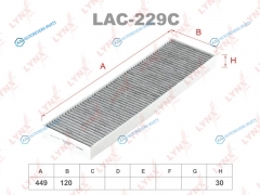 LAC-229C Фильтр салона Угольный
