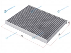 50014457 Фильтр салона FORD FIESTA 12-17 угольный