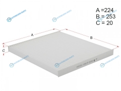 HSCF0016 Фильтр салона HYUNDAI SANTA FE 2.02.4 12-KIA OPTIMA 10-15