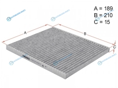 HSCF0017 Фильтр салона HYUNDAI SOLARISKIA RIO 10- RUS угольный