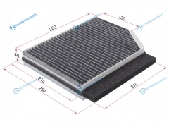 50014622 Фильтр салона MERCEDES-BENZ C-CLASS W205 14- E-CLASS W213 16- GLC-CLASS W253 16-