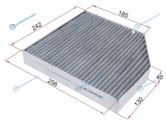 ST-A2058350147-U Фильтр салона MERCEDES-BENZ C-CLASS W205 14- E-CLASS W213 16- GLC-CLASS W253 16- угольный
