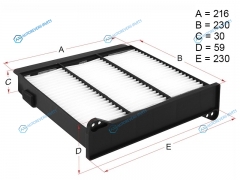 HSCF0029 Фильтр салона MITSUBISHI L200 05-LANCER 00-07OUTLANDER 00-07PAJEROMONTERO SPORT 08-