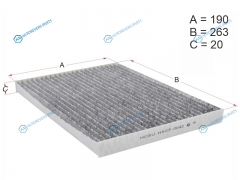 HSCF0042 Фильтр салона NISSAN QASHQAI 06-13X-TRAIL T31 07- угольный