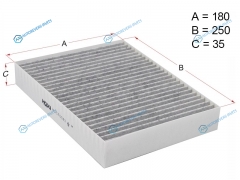 HSCF0043 Фильтр салона NISSAN QASHQAI 14-MARCH 10-PULSAR 1.5 14-