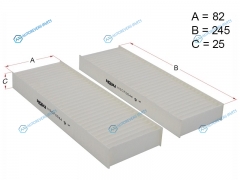 HSCF0044 Фильтр салона NISSAN RNESSA 97-01 SKYLINE 2.5 R34 98-01MAXIMA A33 98-03