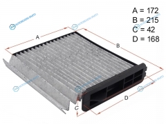 HSCF0048 Фильтр салона NISSAN TIIDA 04-NOTE 05-12 угольный