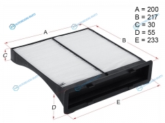 HSCF0053 Фильтр салона SUBARU FORESTER 07-IMPREZA 07-