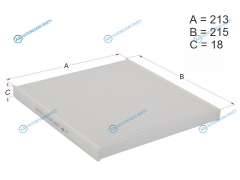 HSCF0061 Фильтр салона TOYOTA IPSUM 01-09HARRIERLEXUS RX 03-08LAND CRUISER PRADO 120 02-09
