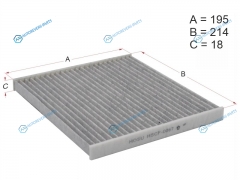 HSCF0067 Фильтр салона угольный TOYOTA VITZPLATZ 99-05FUN CARGO 99-05IST 02-07COROLLAFIELDER 00-06RAV4