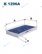 K1296A Фильтр салонный угольный K1296A