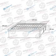AF0108 Фильтр воздушный Avantech