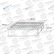 AF0229W Фильтр воздушный Avantech (с пропиткой)