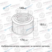 AF0522 Фильтр воздушный Avantech