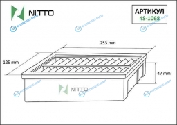4S-1068 Фильтр воздушный Nitto