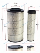 ST-17801-3380-SET Фильтр воздушный (комплект) HINO 500 GH8 J08ETI 08-